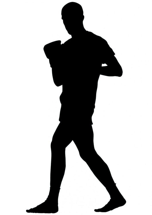 Thai Boxing Silhouette Wall Decal