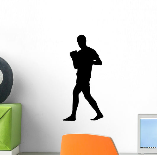 Thai Boxing Silhouette Wall Decal