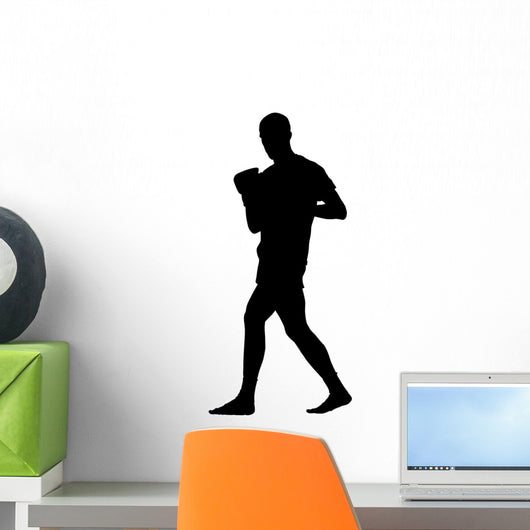 Thai Boxing Silhouette Wall Decal