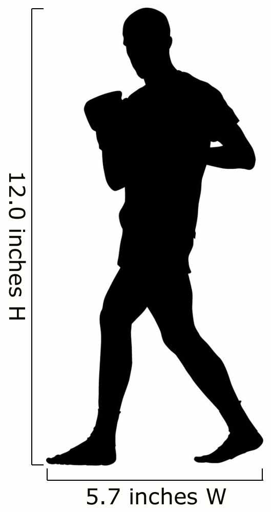 Thai Boxing Silhouette Wall Decal