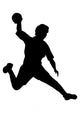 Volley Ball Silhouette Wall Decal