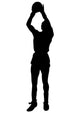 Volley Ball Silhouette Wall Decal