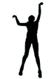 Volley Ball Silhouette Wall Decal
