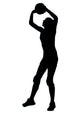 Volley Ball Silhouette Wall Decal