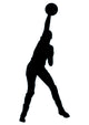 Volley Ball Silhouette Wall Decal