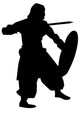 Historical Warrior Silhouette Wall Decal