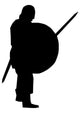 Historical Warrior Silhouette Wall Decal
