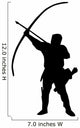 Historical Warrior Silhouette Wall Decal