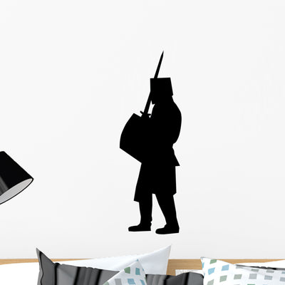 Historical Warrior Silhouette Wall Decal shown on a wall