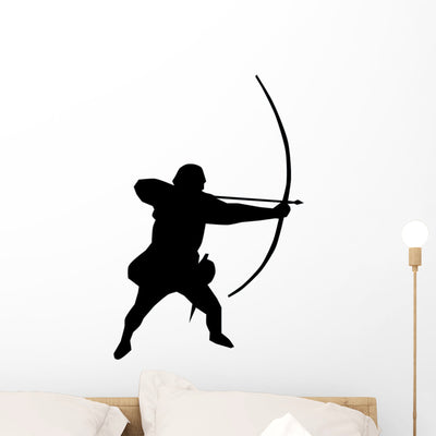 Historical Warrior Silhouette Wall Decal shown on a wall