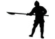 Historical Warrior Silhouette Wall Decal