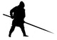 Historical Warrior Silhouette Wall Decal
