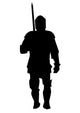 Historical Warrior Silhouette Wall Decal