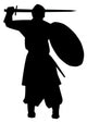 Historical Warrior Silhouette Wall Decal