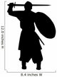 Historical Warrior Silhouette Wall Decal