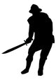 Historical Warrior Silhouette Wall Decal