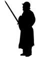 Historical Warrior Silhouette Wall Decal
