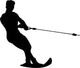 Water Skiing Silhouette Wall Decal