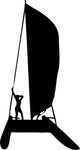 Sail Boat Silhouette Wall Decal