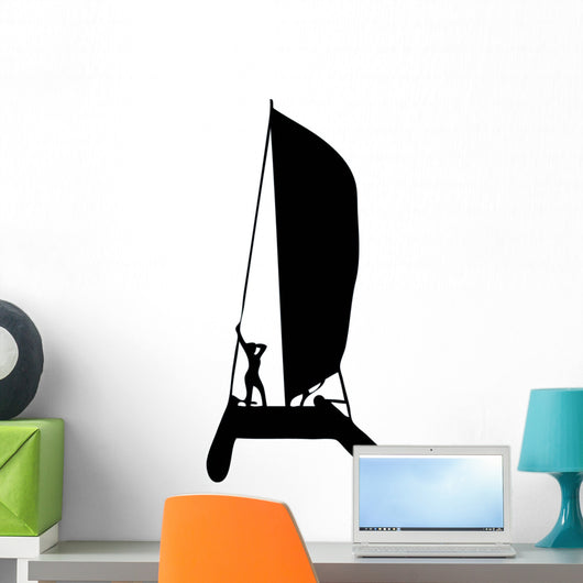 Sail Boat Silhouette Wall Decal