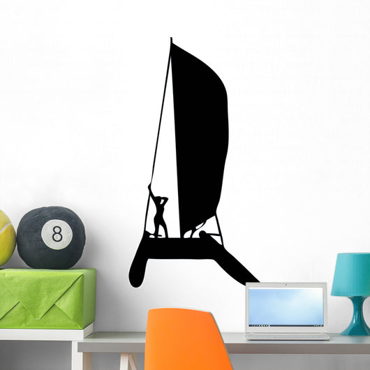 Sail Boat Silhouette Wall Decal