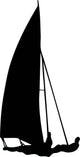 Black and White Sailboat Wall Decal