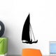 Black and White Sailboat Wall Decal
