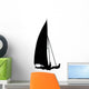 Black and White Sailboat Wall Decal