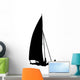 Black and White Sailboat Wall Decal