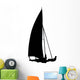 Black and White Sailboat Wall Decal