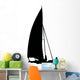Black and White Sailboat Wall Decal