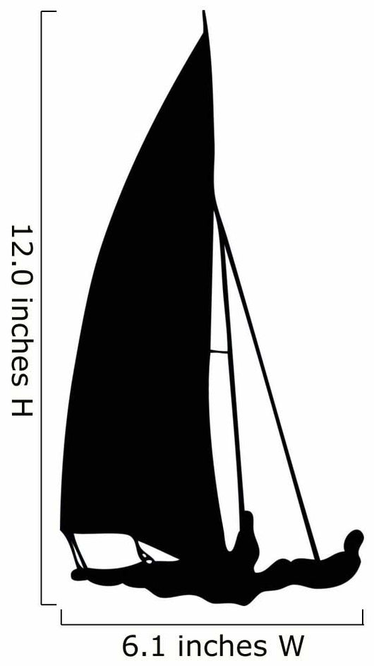 Black and White Sailboat Wall Decal