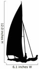Black and White Sailboat Wall Decal