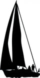 Sail Boat Silhouette Wall Decal