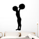Weight Lifting Silhouette Wall Decal