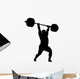 Weight Lifting Silhouette Wall Decal