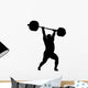 Weight Lifting Silhouette Wall Decal