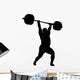 Weight Lifting Silhouette Wall Decal