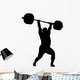 Weight Lifting Silhouette Wall Decal