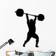 Weight Lifting Silhouette Wall Decal