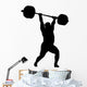 Weight Lifting Silhouette Wall Decal