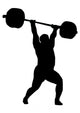 Weight Lifting Silhouette Wall Decal