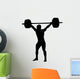 Weight Lifting Silhouette Wall Decal