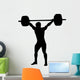 Weight Lifting Silhouette Wall Decal