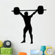 Weight Lifting Silhouette Wall Decal