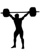 Weight Lifting Silhouette Wall Decal