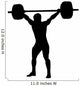 Weight Lifting Silhouette Wall Decal