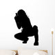 Sexy Armed Woman Crouching Wall Decal