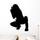 Sexy Armed Woman Crouching Wall Decal
