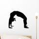 Yoga Wheel Woman Silhouette Wall Decal